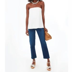 Tuckernuck ivory crepe Marin top XS NWOT